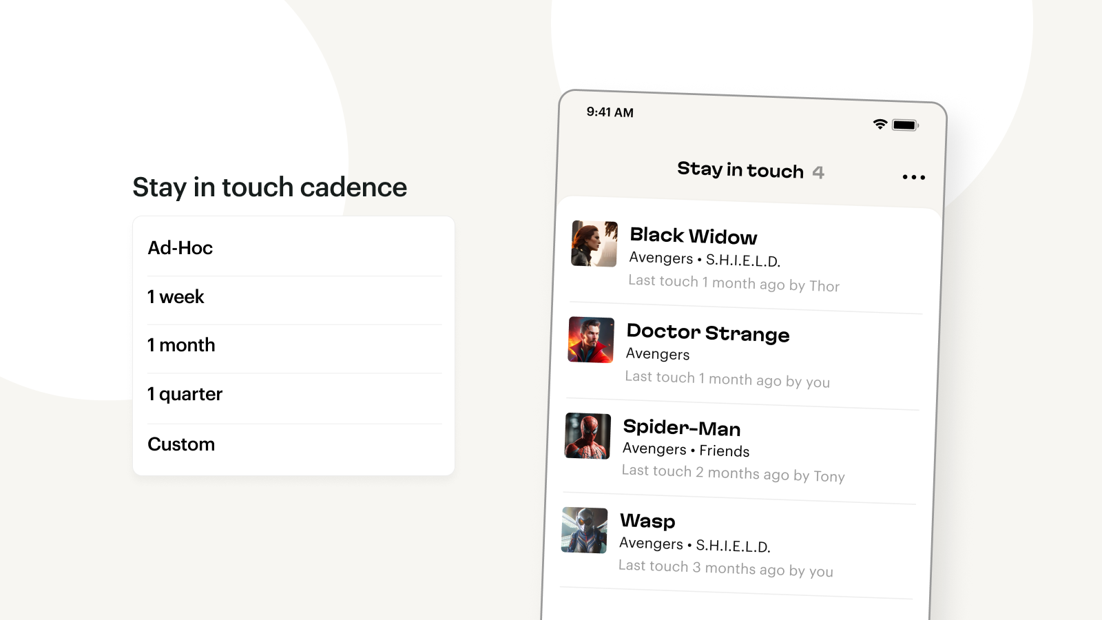 Automatic stay-in-touch reminders